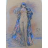 AFTER J.A.M. WHISTLER (XX). Female nude study, bears monogram middle right, pastel on paper,
