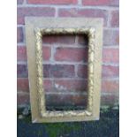 A 19TH CENTURY GOLD FRAME WITH ACANTHUS LEAF DESIGN TO INNER EDGE, frame W 7.5 cm, rebate 22.5 x