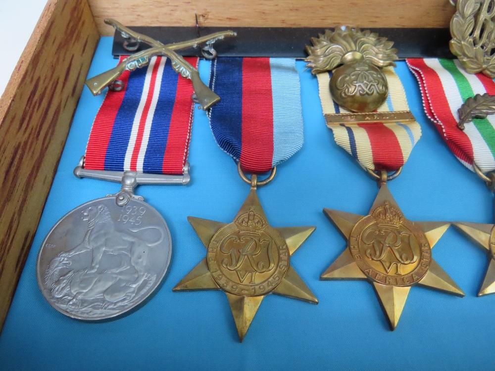 FIVE WORLD WAR II MEDALS TO INCLUDE THE 39-45 STAR, Africa Star, Italy Star, 39-45 medal and Defence - Image 3 of 5