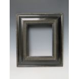 A 19TH CENTURY EBONISED DUTCH FRAME, frame W 8.5 cm, rebate 20 x 25 cm