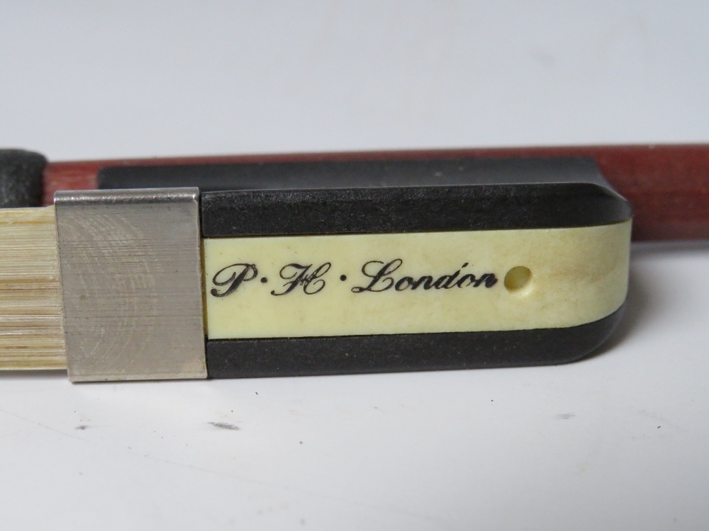 THREE GLASS FIBRE VIOLIN BOWS, one marked P H London, the other tow marked P & H LondonCondition - Image 6 of 7