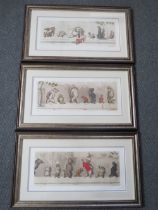 BORIS O'KLEIN (1893-1985). A set of three 'Dogs of Paris', coloured prints, to include 'A La Queue',