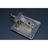 A HALLMARKED SILVER COMBINATION CIGAR CUTTER DESK STAND - CHESTER 1898, A/F, approx weight 157.7g, W