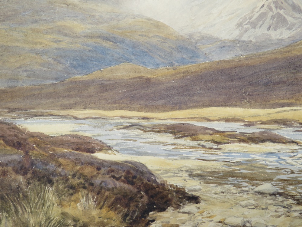 A.W. WEEDON. Mountainous river landscape with cottage, signed and dated 1981 lower right, - Image 3 of 5