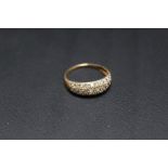 A HALLMARKED 9 CARAT GOLD DRESS RING, approx weight 2.1g, ring size R 1/2