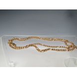 A 9K GOLD FLAT LINK CHAIN, approximate L 68 cm, approximate weigh 17.5 g