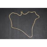 A HALLMARKED 9 CARAT GOLD DIAMOND SET NECKLACE, approx weight 9.2g, L 42 cm