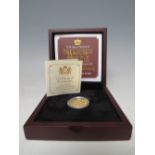 JERSEY 2015 GOLD £1 PROOF COIN 'THE LONGEST REIGNING MONARCH', with certificate and wooden