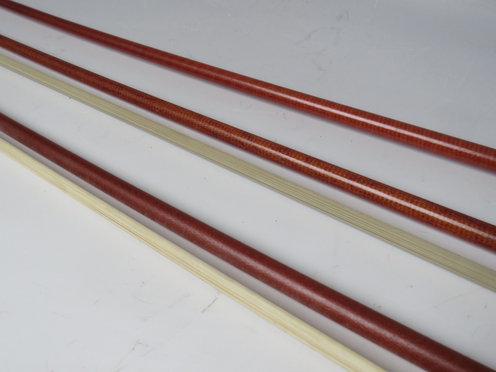 THREE GLASS FIBRE VIOLIN BOWS, one marked P H London, the other tow marked P & H LondonCondition - Image 4 of 7