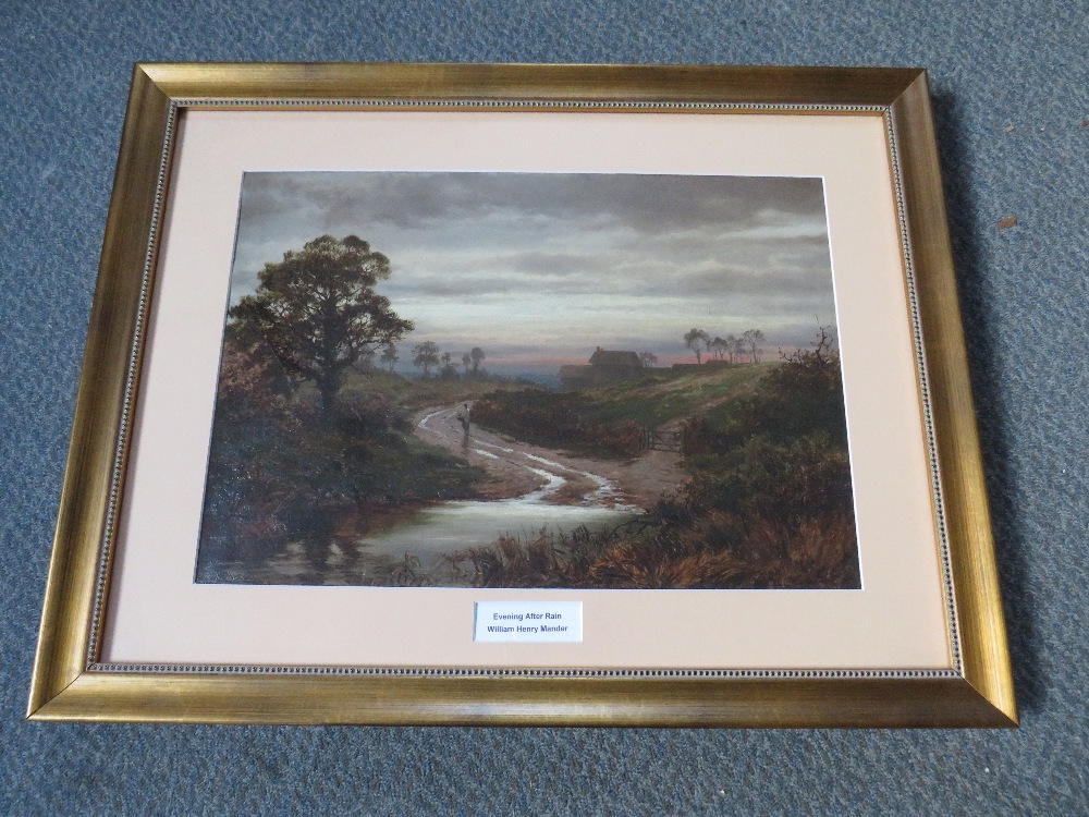 WILLIAM HENRY MANDER (1850-1922). Evening After Rain', oil on canvas, signed lower left, framed - Image 2 of 5