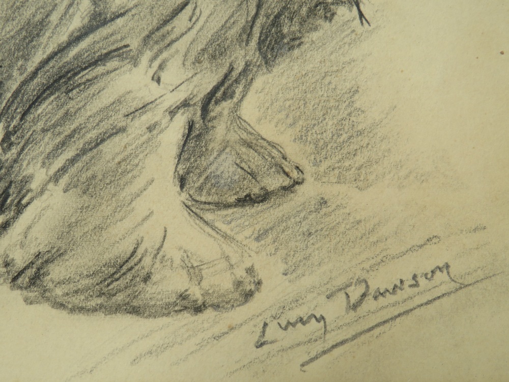 L. DAWSON (XX). British school study of a Scottie dog, signed lower right, pencil on paper, - Image 4 of 4
