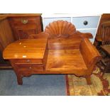 A COLONIAL STYLE HARDWOOD BENCH/SEAT W-120 CM