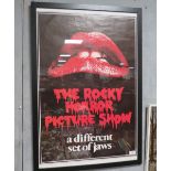 A FRAMED AND GLAZED VINTAGE ROCKY HORROR SHOW POSTER - 91 X 60 CM
