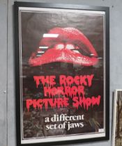 A FRAMED AND GLAZED VINTAGE ROCKY HORROR SHOW POSTER - 91 X 60 CM