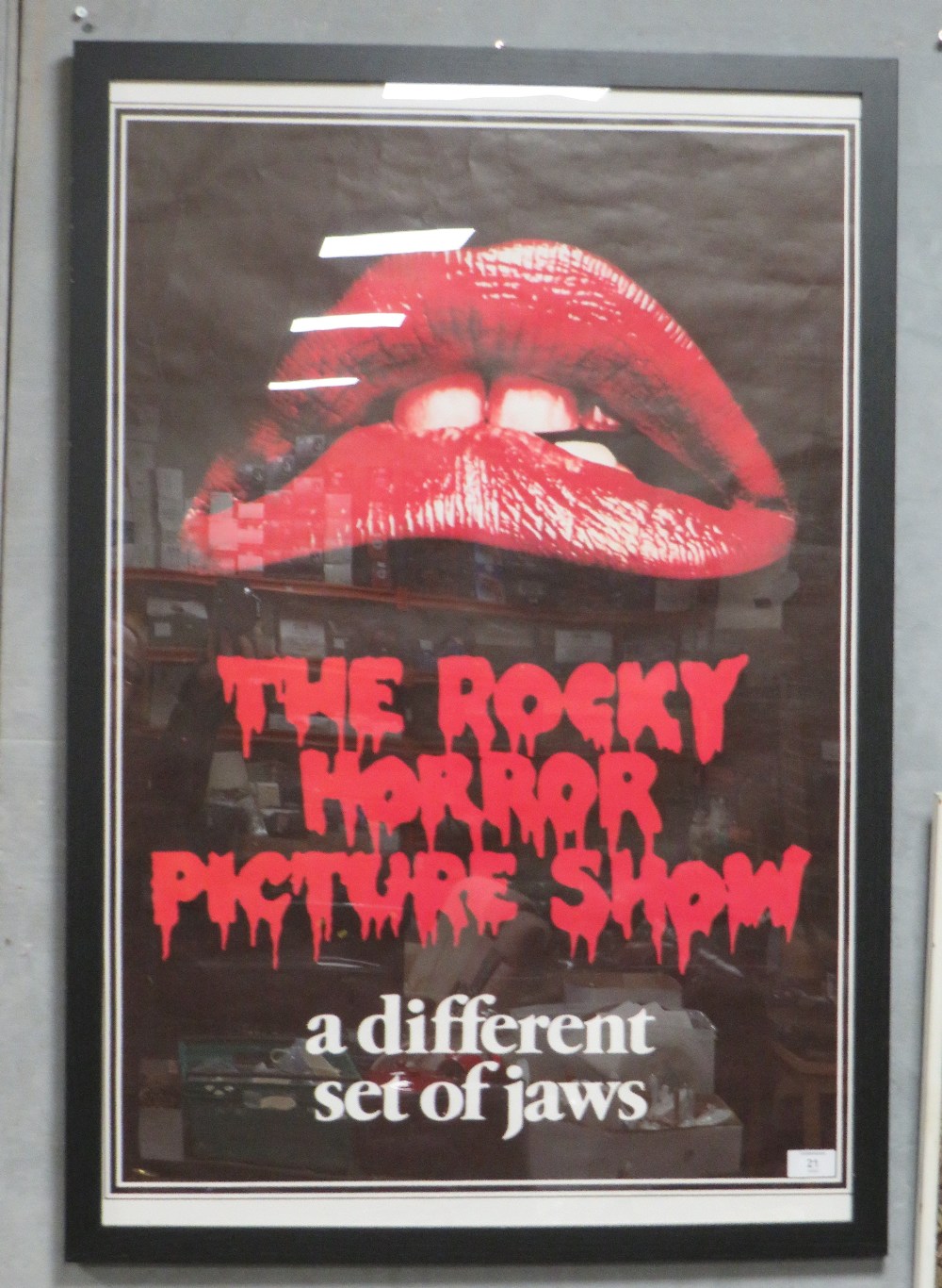 A FRAMED AND GLAZED VINTAGE ROCKY HORROR SHOW POSTER - 91 X 60 CM - Image 2 of 2