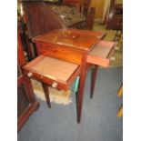 AN EDWARDIAN MAHOGANY WORK TABLE