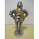 A METAL REPRODUCTION CHROME EFFECT MICHELIN MAN ADVERTISING DISPLAY MODEL