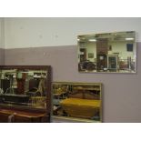 TWO MODERN GILT FRAMED MIRROR AND A ROPE TWIST EXAMPLE (3)