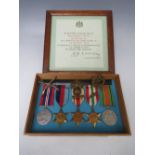 FIVE WORLD WAR II MEDALS TO INCLUDE THE 39-45 STAR, Africa Star, Italy Star, 39-45 medal and Defence