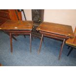 A PAIR OF VINTAGE FOLDING DESKS