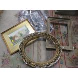 THREE VINTAGE FRAMES - ONE WITH A DAMAGED ENGRAVING OF CHARLES TOTTENHAM