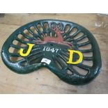 ***A CAST METAL JOHN DEERE TRACTOR SEAT**