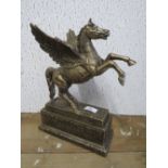 ***A CAST METAL WINGED HORSE FIGURE**