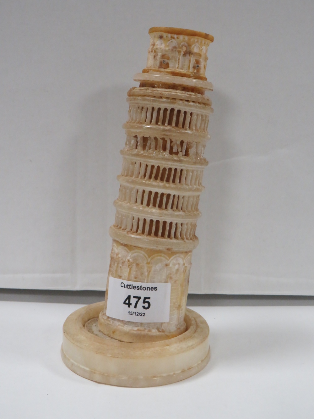 A GRAND TOUR STYLE MODEL OF THE LEANING TOWER OF PISA A/F