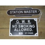 ***A NO SMOKING & STATION MASTER PLAQUE (2)**