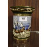 A ROYAL DOULTON SAILING SHIPS TOBACCO JAR - MISSING LID