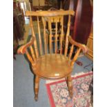 A TRADITIONAL ELM? WINDSOR ARMCHAIR