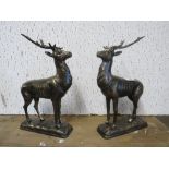 ***TWO CAST METAL DEER FIGURES**