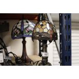 TWO TIFFANY STYLE LAMPS