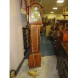 A WESTMINSTER CHIME GRANDMOTHER CLOCK, weights and pendulum, H 176 cm