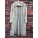 A VINTAGE PASTEL MINK FUR / LEATHER COAT FOR REPAIR / SPARESCondition report:,Missing belt, belt