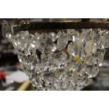 TWO VINTAGE CHANDELIERS - DROPPERS NOT CHECKED FOR COMPLETENESS