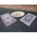 THREE ASSORTED MODERN RUGS