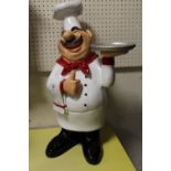 A LARGE RESIN NOVELTY CHEF SHOP DISPLAY
