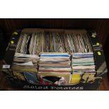 A TRAY OF 7" SINGLES RECORDS