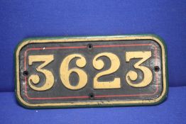 A HEAVY CAST PAINTED RAILWAY SIGN 3623