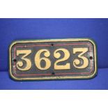 A HEAVY CAST PAINTED RAILWAY SIGN 3623