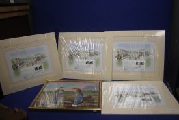 ONE ORIGINAL AND 3 PRINTS OF LOCAL INTEREST (BLACK COUNTRY) TOGETHER WITH A TAPESTRY