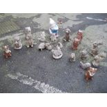 A SELECTION OF CONCRETE GARDEN STATUES OF THE SMALLER VARIETY