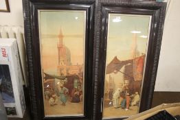 TWO FRAMED AND GLAZED INDIAN PICTURES