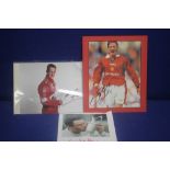 A COLLECTION OF 3 SPORTING INTEREST AUTHOGRAPHS TO INCLUDE DAVID BECKHAM, ROSS HAMILTON AND
