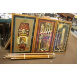 THREE MASONIC BOARDS AND POLES