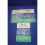 AN ASTON VILLA V MANCHESTER UNITED CUP FINAL PROGRAMME 1957 TOGETHER WITH A MANCHESTER CITY V