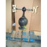 AN ANTIQUE WOOD AND STEEL WEATHER VANE