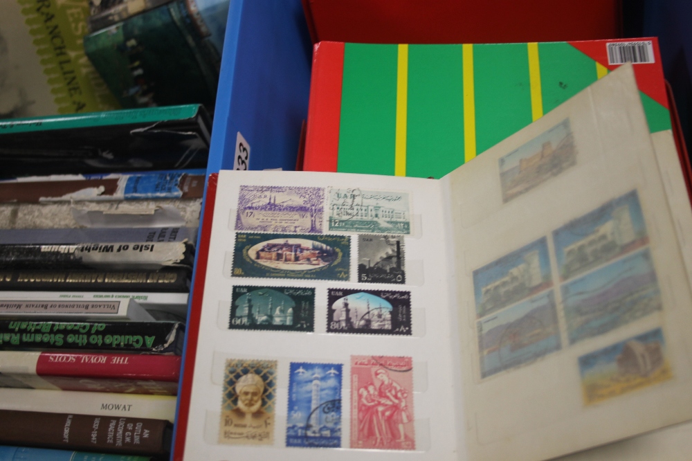 TWO TRAYS INCLUDING STAMP ALBUMS, FIRST DAY COVERS AND LOOSE STAMPS - Image 2 of 4