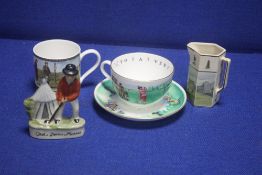 A COLLECTION OF GOLFING INTEREST CERAMICS